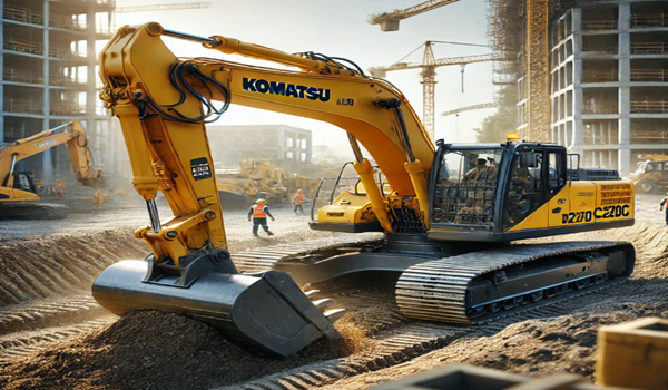 Komatsu excavators for construction